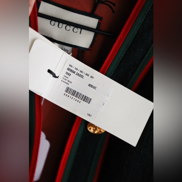 NWT Gucci Wool Striped Coat sz 42 - Picture 7 of 10